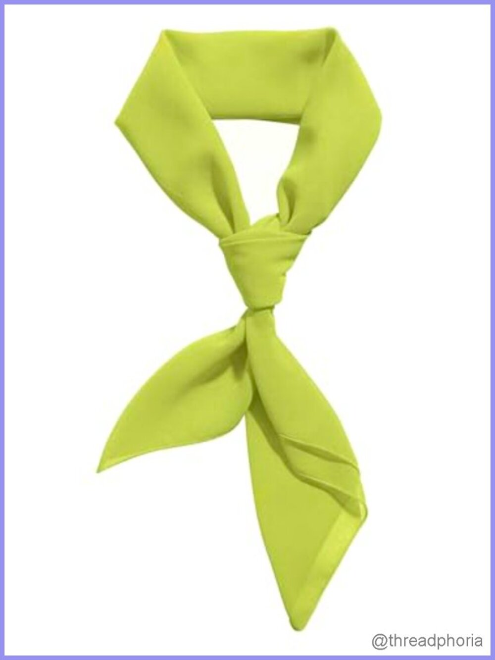 Chiffon Square Scarf Ribbon Neck Scarf Handkerchief 26x26 Lightweight Sheer